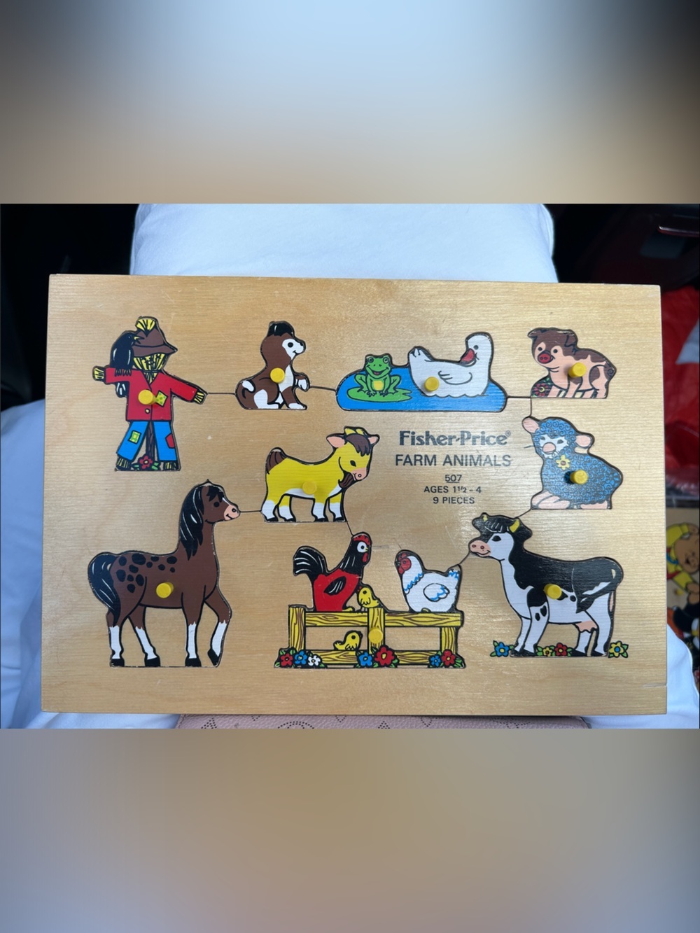 Fisher-Price Wooden Farm Animal Puzzle kids wood puzzle